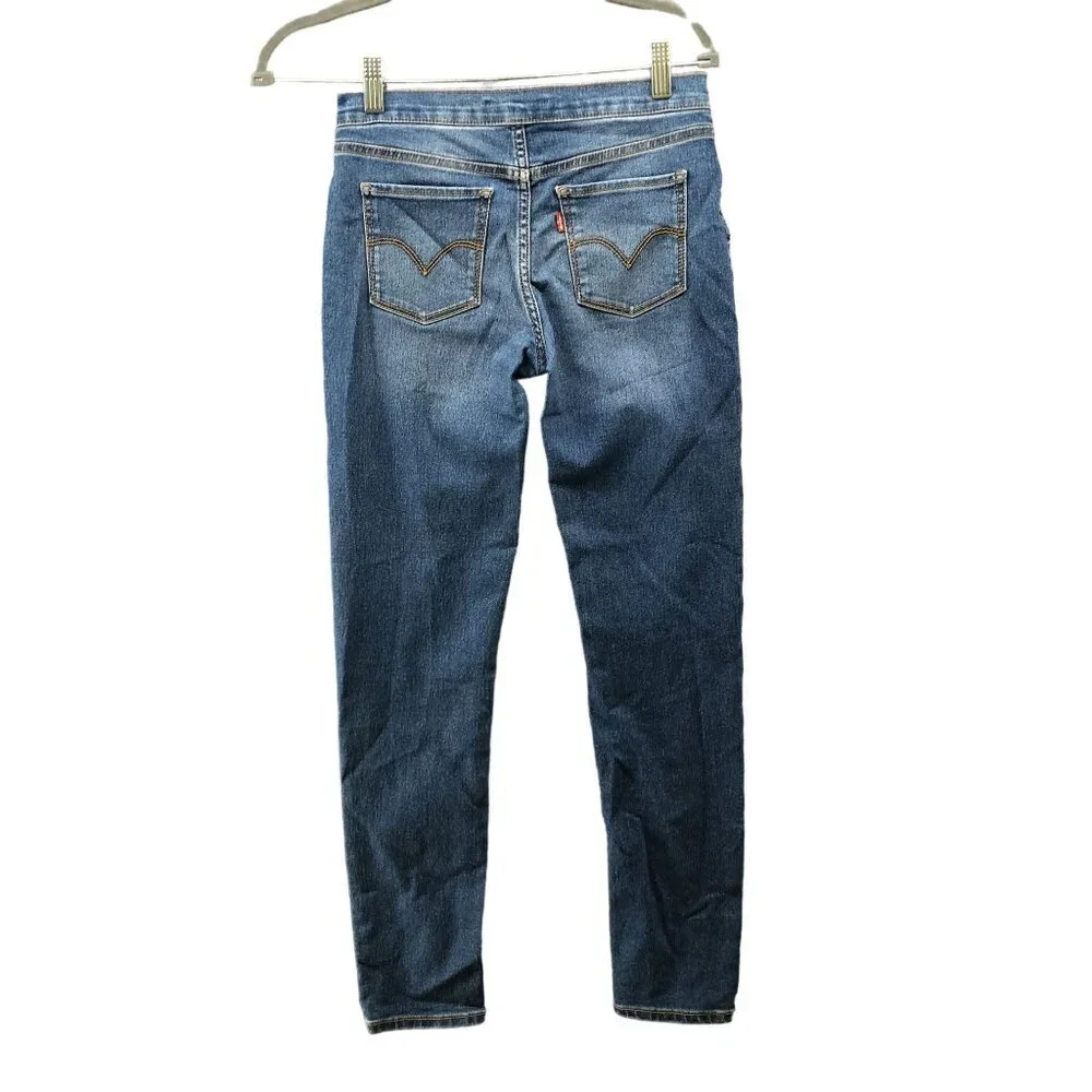 Levi's‎ Girls Size 14 Legging Jeans Pull On Jegging Blue Medium Wash Skinny